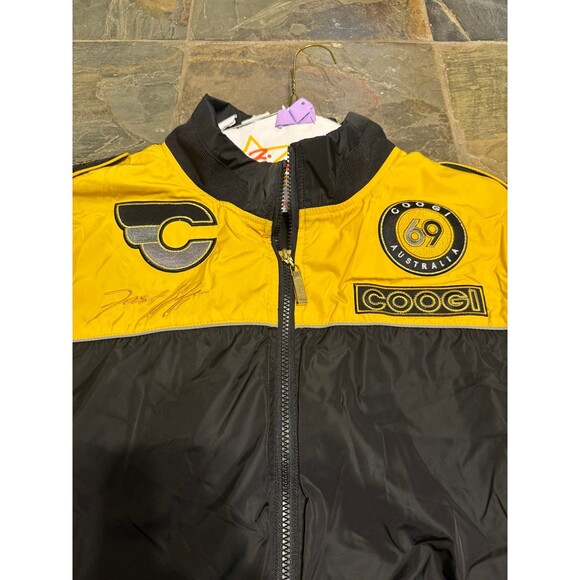 COOGI VERY RARE RACING JACKET BOMBER STYLE BLACK YELLOW MENS XXXL - Picture 3 of 6